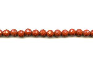 Red Jasper 8mm Faceted Round