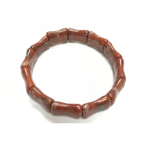 L4295-003 Red Jasper <br>13x Elastic Bracelet