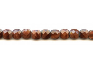 Red Tiger Eye 10x10 Square Cushion Cut