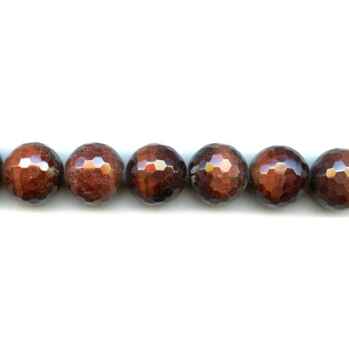 193-1123 Red Tiger Eye <br>18mm Faceted Round