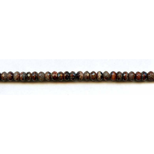 193-1134 Red Tiger Eye <br>6mm Faceted Rondell