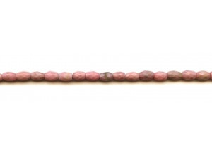 Rhodonite 4x6 Faceted Oval Rice