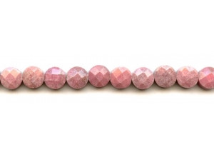 Rhodonite 10mm Faceted Coin