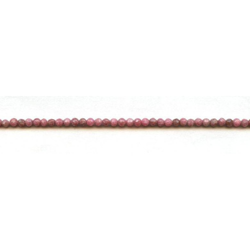 194-1211 Rhodonite <br>3mm Faceted Round