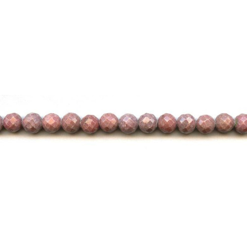 194-1214 Rhodonite <br>8mm Faceted Round