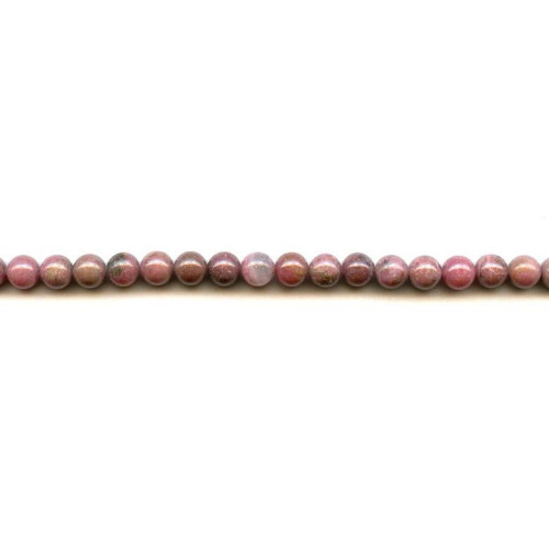 194-1245 Rhodonite <br>6mm Round