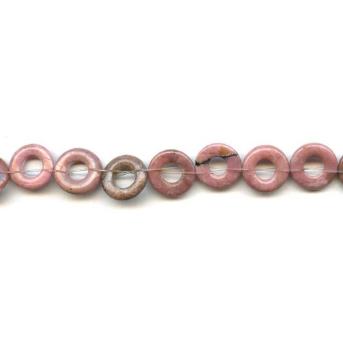 194-1260 Rhodonite <br>14mm Donut