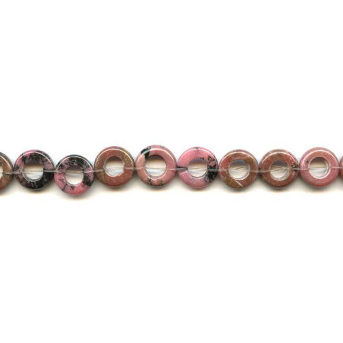 194-1263 Rhodonite <br>12mm Donut