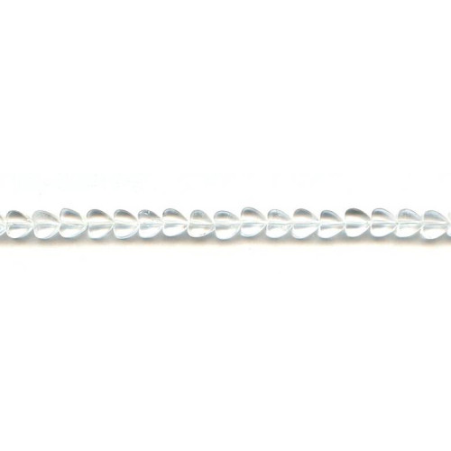 197-0412 Rock Crystal <br>6mm Heart