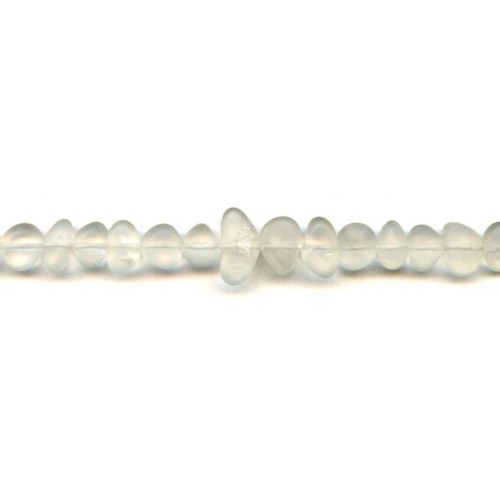 197-1853 Matte Rock Crystal <br>10-12x Flat Tumble
