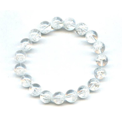 L4487-004 Ice Crystal <br>10mm Round Bracelet