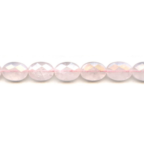 198-1319 Rose Quartz <br>13x18 Faceted Flat Oval