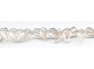 Rose Quartz 12-15x Carved Leaf