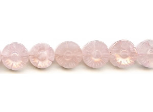 Rose Quartz 18mm Flower Coin
