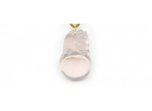 Rose Quartz 33x22 Carved Pendant