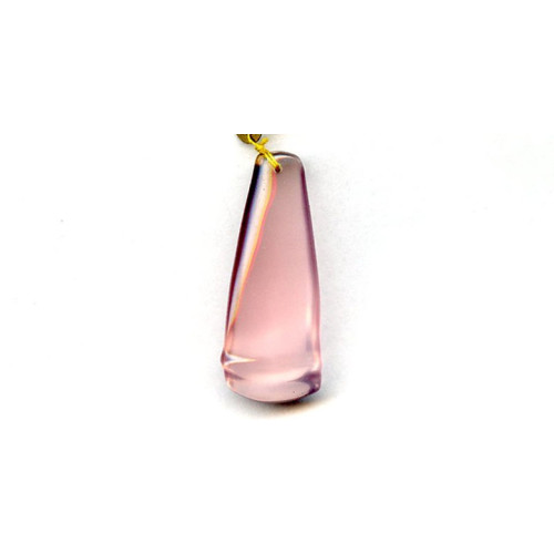 L4148-029A Rose Quartz <br>45x18 Carved Pendant