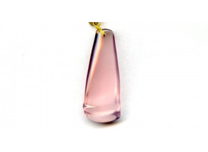 Rose Quartz 45x18 Carved Pendant