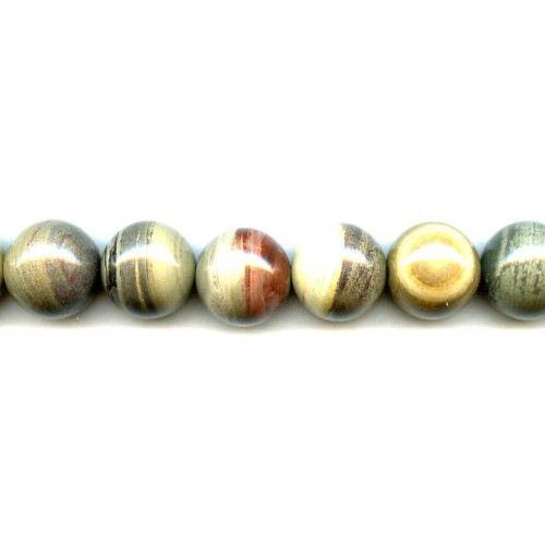 202-1087 Silver Leaf Jasper <br>18mm Round