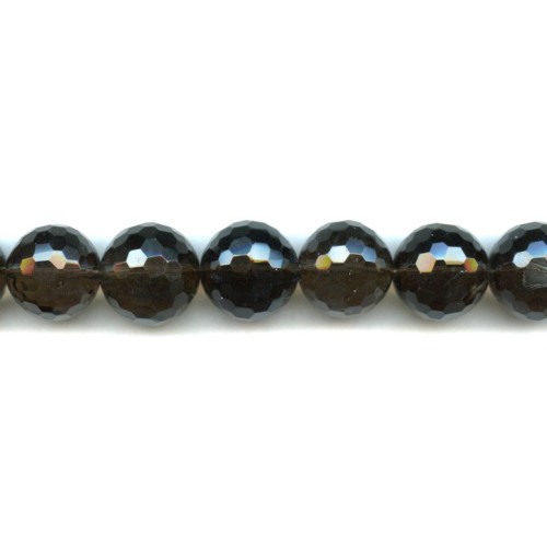 203-1314 Smoky Quartz <br>18mm Faceted Round