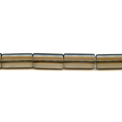 203-1375 Smoky Quartz <br>12x25 Flat Rectangle