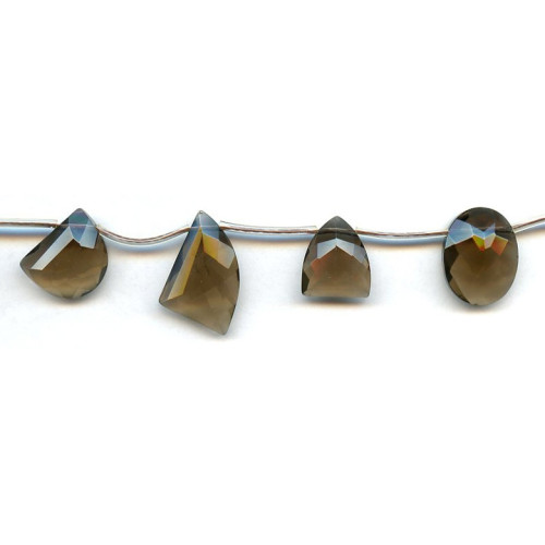 203-1387 Smoky Quartz <br>18x Fancy Briolette