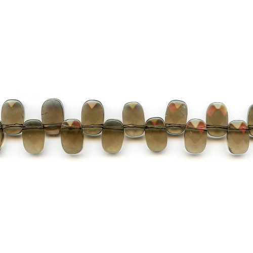 203-1843 Smoky Quartz <br>8x12 Cushion Cut Drop