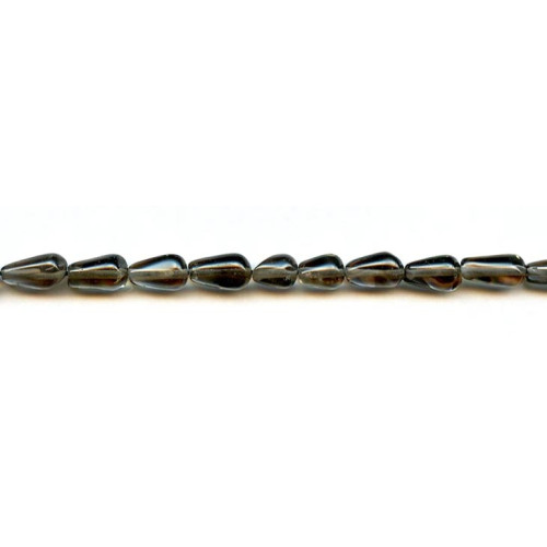 203-1936 Smoky Quartz <br>6-7x Teardrop