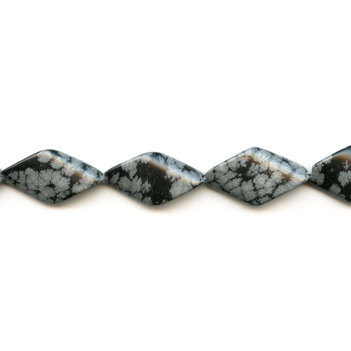 205-0575 Snowflake Obsidian <br>15x30 Diamond