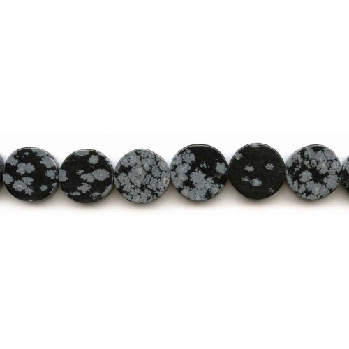 205-0577 Snowflake Obsidian <br>16mm Dime