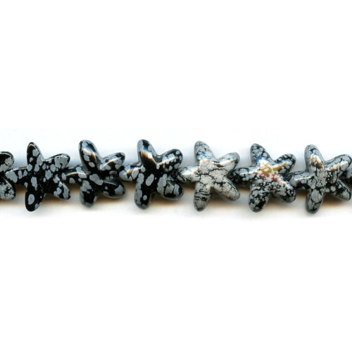 205-1031 Snowflake Obsidian <br>19x Starfish