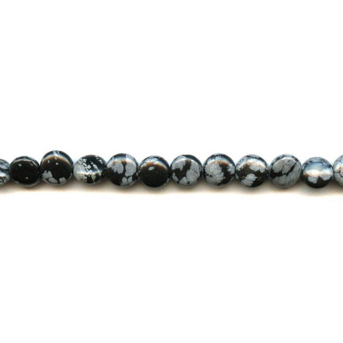 205-1051 Snowflake Obsidian <br>10mm Dime