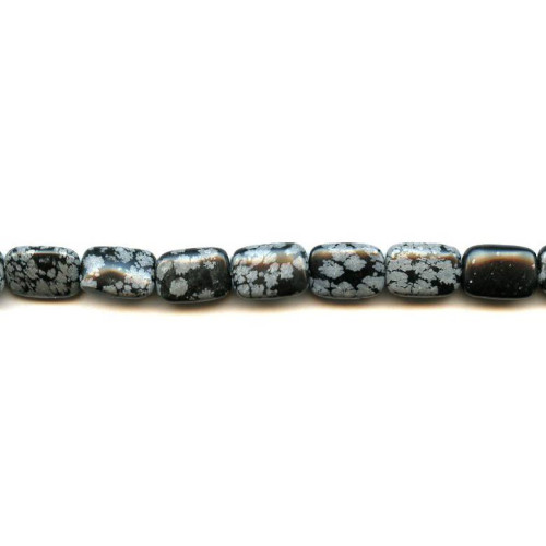 205-1059 Snowflake Obsidian <br>10x14 Flat Rectangle