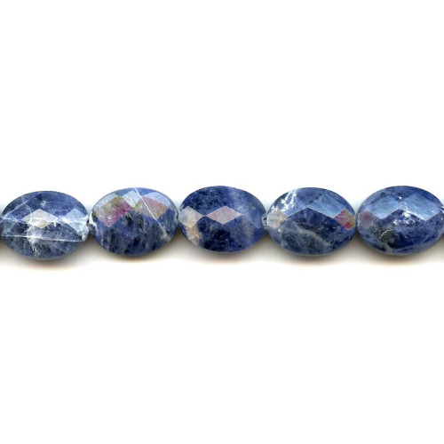 206-1055 Sodalite <br>15x20 Faceted Flat Oval
