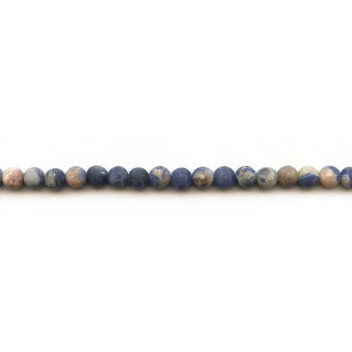206-1294 Matte Orange Sodalite <br>6mm Round