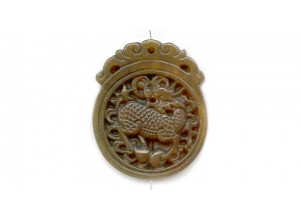 Soocho Jade 46x40 Carved Pendant