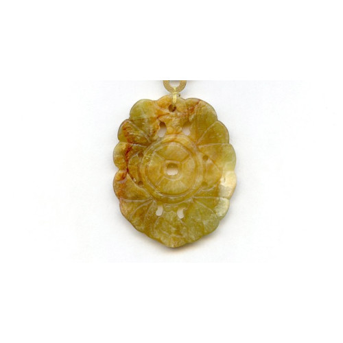 207-1181 Soocho Jade <br>44x36 Carved Pendant