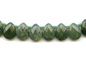 Green Jade 15x20 Flat Pear Briolette