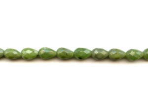 Green Jade 8x12 Faceted Teardrop