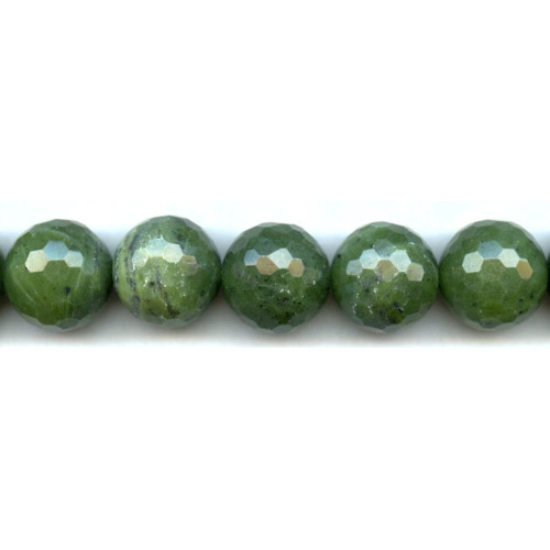 209-1119 Green Jade <br>20mm Faceted Round