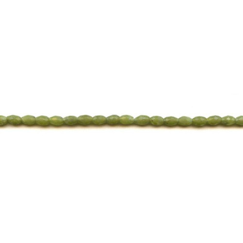 209-1122 Green Jade <br>4x6 Faceted Oval Rice