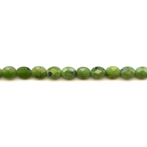 209-1150 Green Jade <br>8x10 Faceted Flat Oval