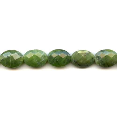 209-1263 Green Jade <br>15x20 Faceted Flat Oval