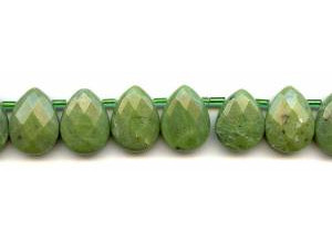 Green Jade 15x20 Flat Pear Briolette
