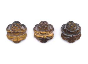 Tiger Eye 25mm Flower Pendant