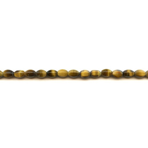 210-1042 Tiger Eye <br>5x7 Hexagon Oval