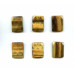 210-1089 Tiger Eye <br>30x40 Faceted Rectangle Pendant