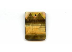 Tiger Eye 30x40 Faceted Rectangle Pendant
