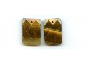 Tiger Eye 22x30 Faceted Rectangle Pendant