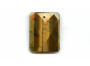 Tiger Eye 35x45 Faceted Rectangle Pendant