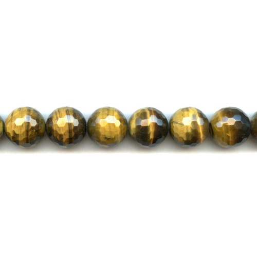 210-1103 Tiger Eye <br>16mm Faceted Round